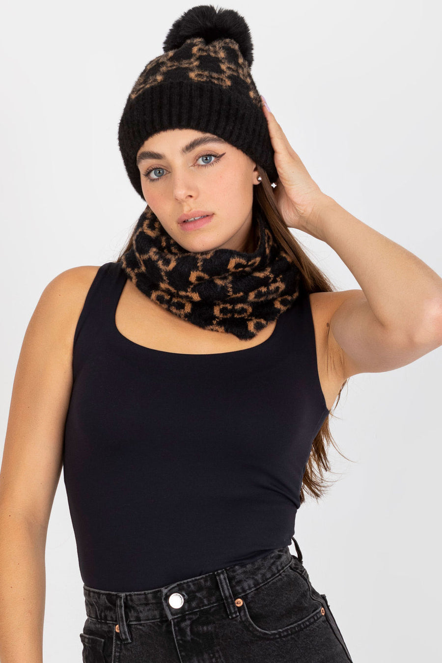 AT Black Beanie Hat