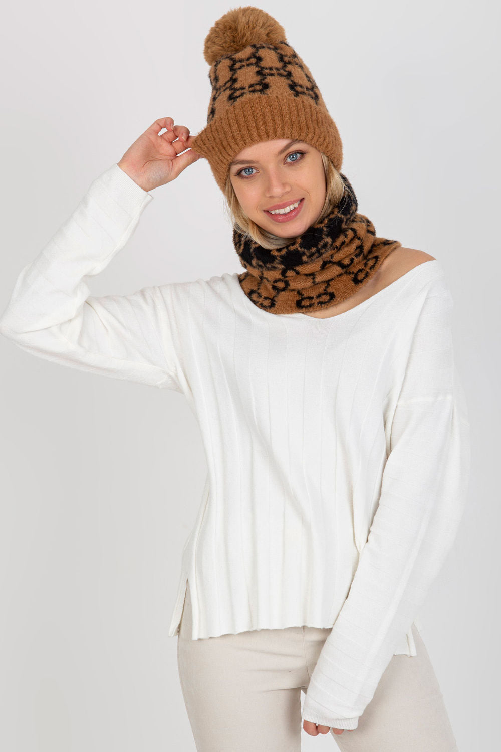AT Camel Acrylic Beanie Hat - view 4