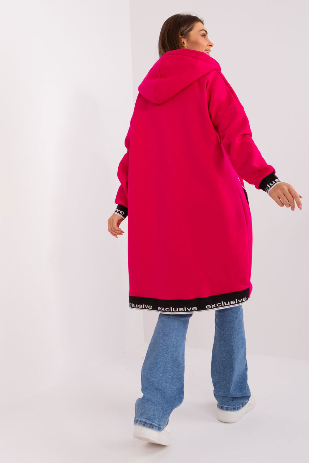 Relevance Fuchsia Hooded Zip Up Sweatshirt - view 3