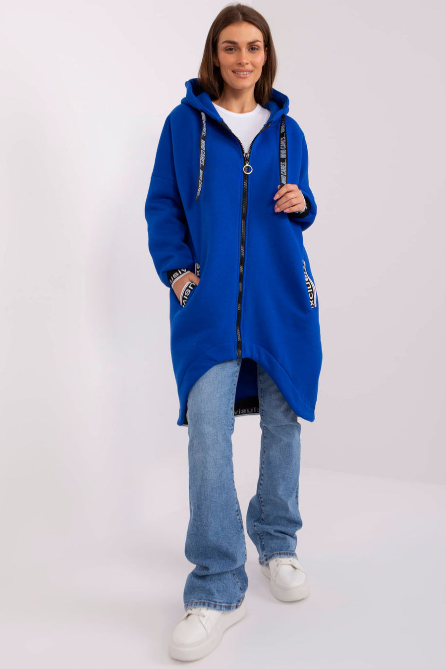 Relevance Cobalt Blue Hooded Zip Up Sweatshirt
