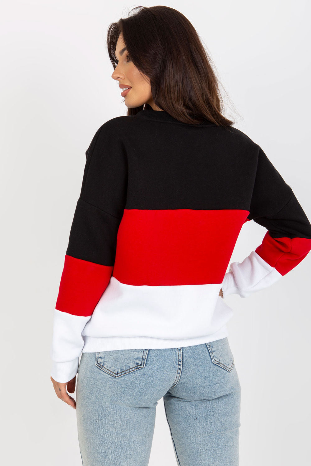 Relevance Red V-Neck Long Sleeve Sweatshirt - view 3