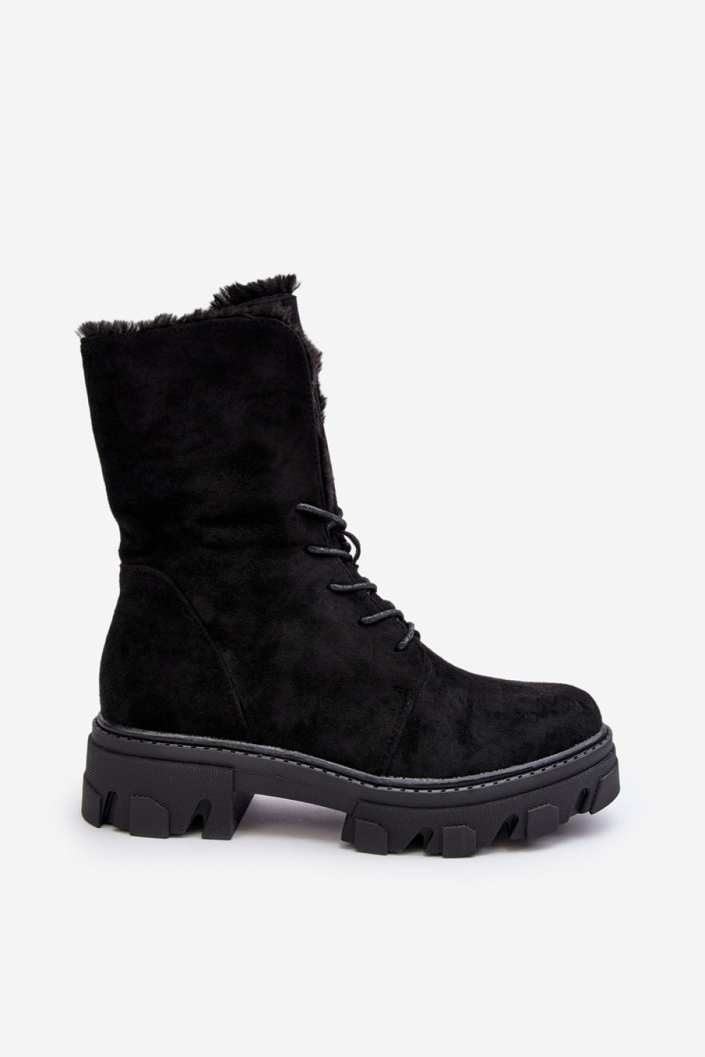 Step In Style Frendo Black Faux Suede Platform Ankle Boots - view 3