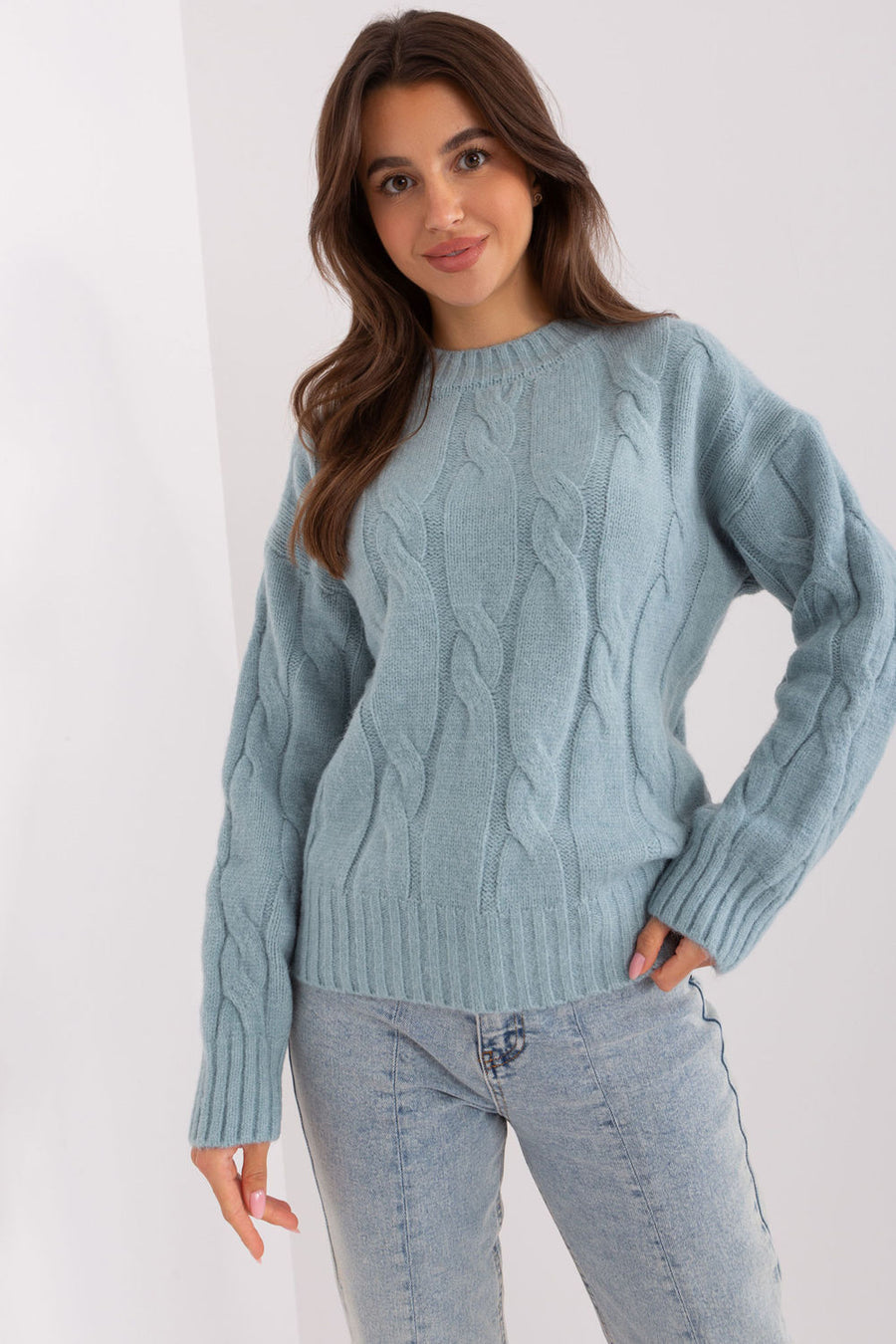 AT Mint Acrylic Long Sleeve Jumper