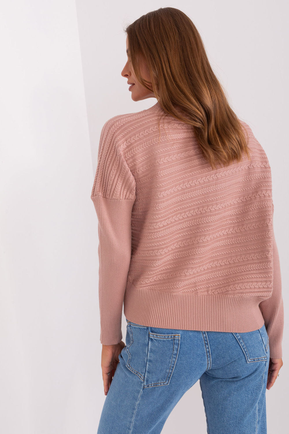 AT Dark Pink Roll Neck Long Sleeve Jumper - view 3