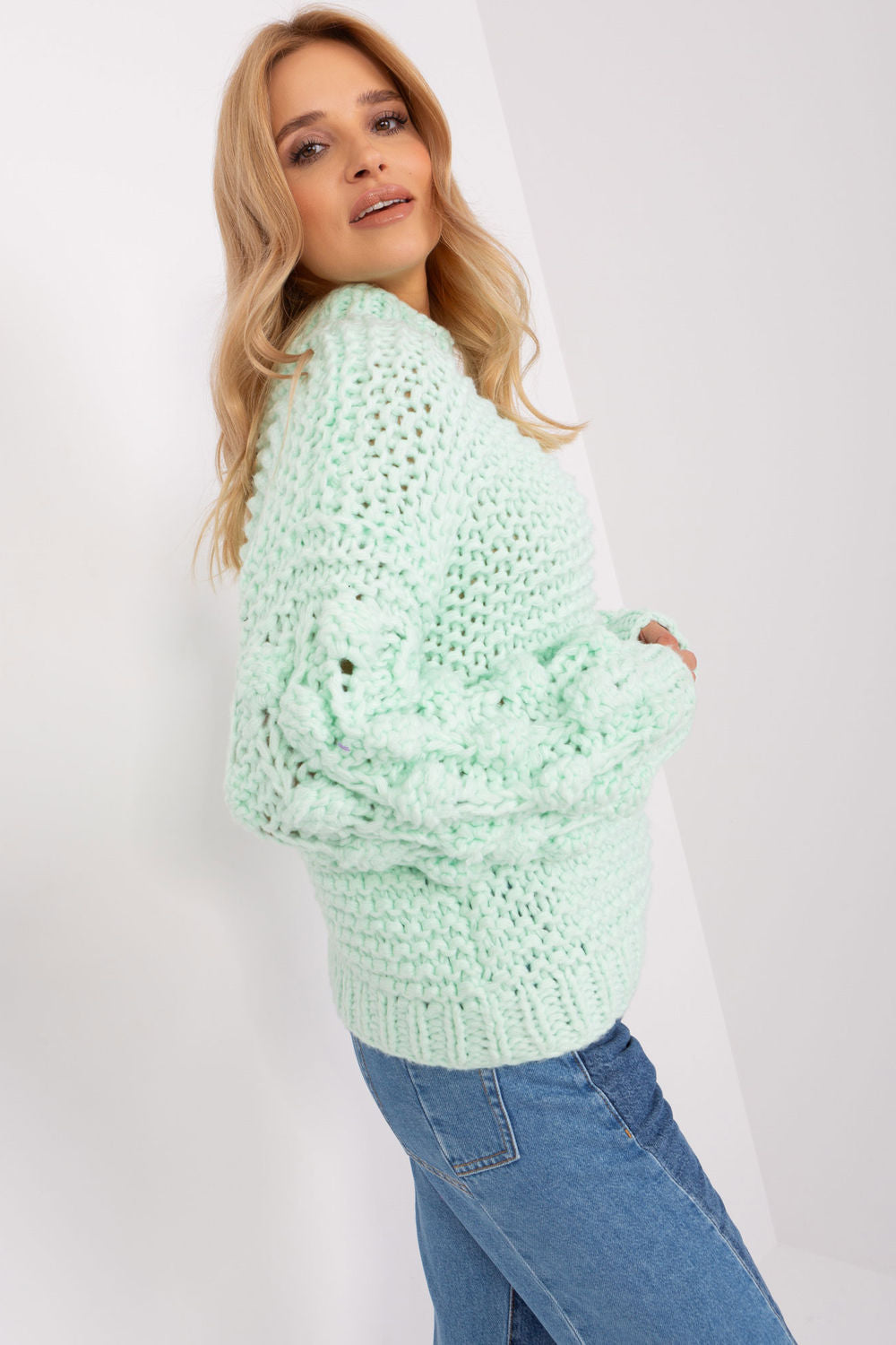 AT Mint Puff Sleeve Jumper - view 2