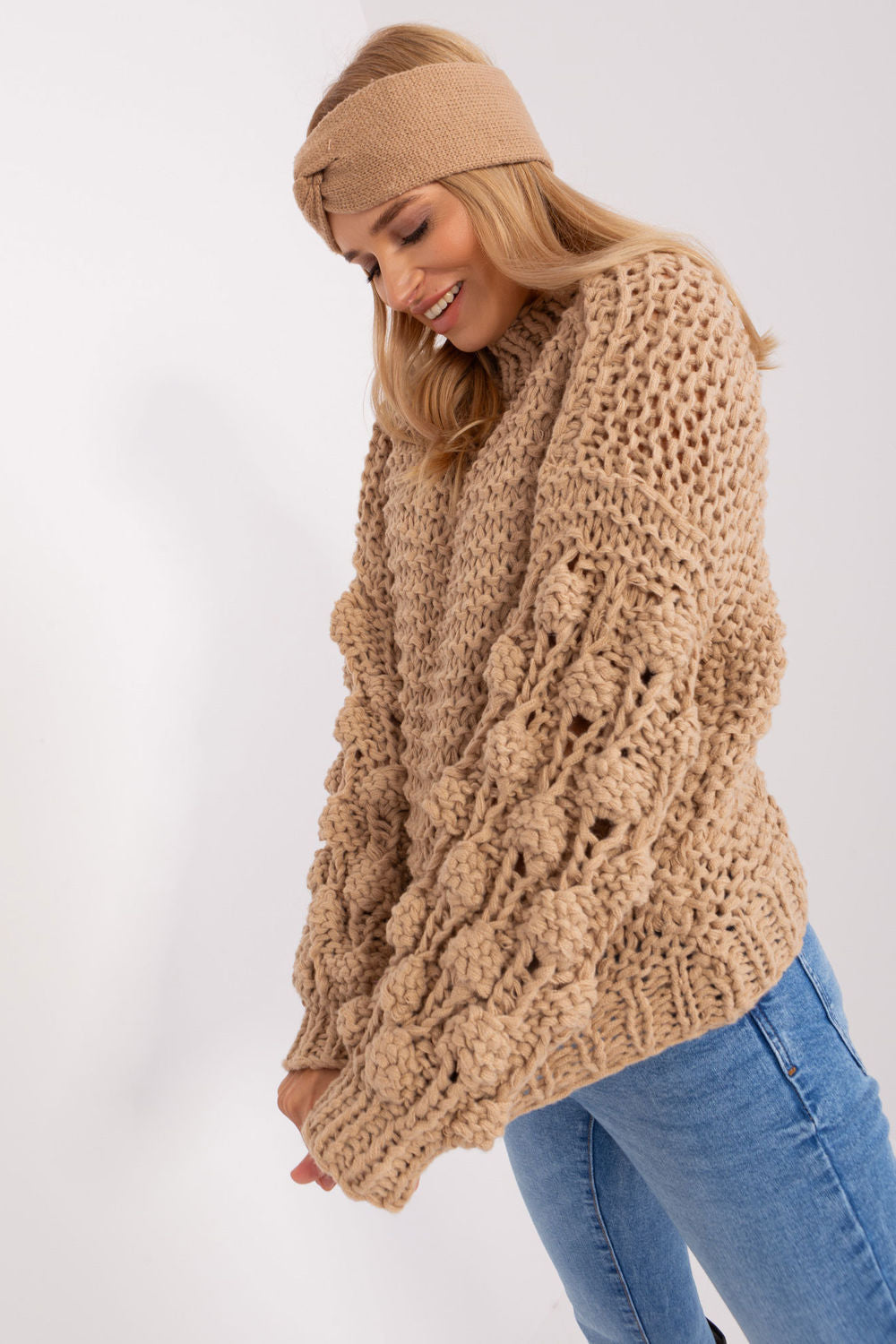 AT Beige Puff Sleeve Jumper - view 2