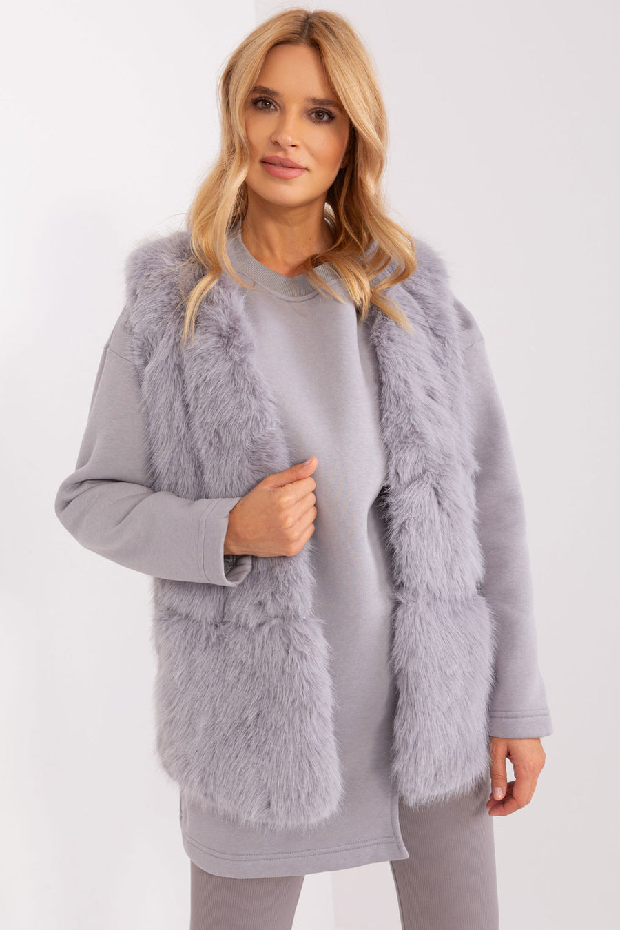 AT Grey Polyester Gilet