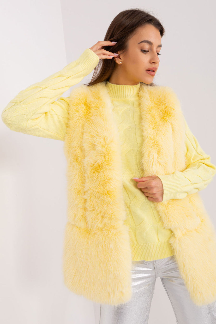 AT Light Yellow Polyester Gilet