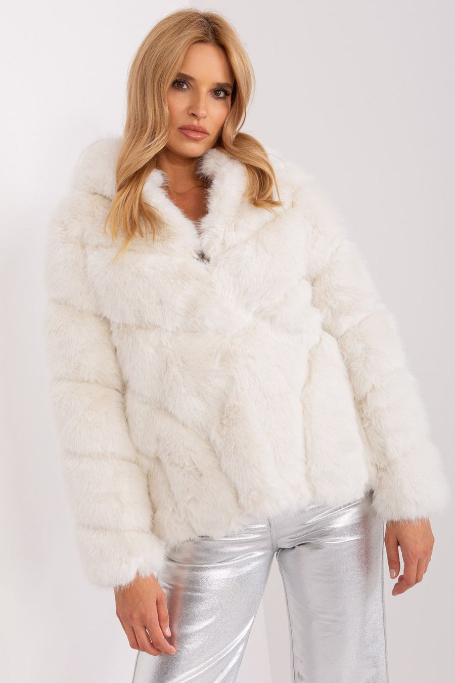 AT Ecru Hooded Long Sleeve Jacket