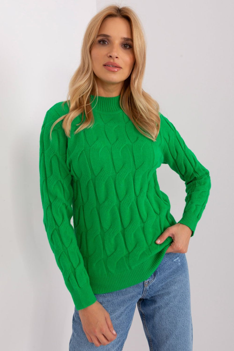 AT Green Roll Neck Long Sleeve Jumper
