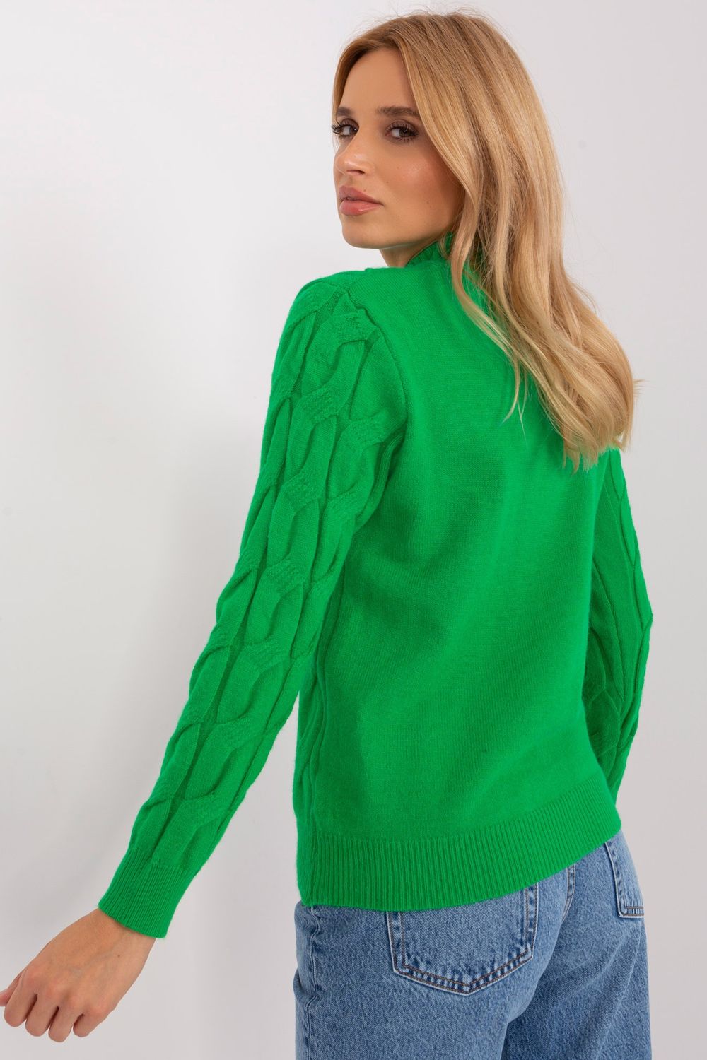 AT Green Roll Neck Long Sleeve Jumper - view 3
