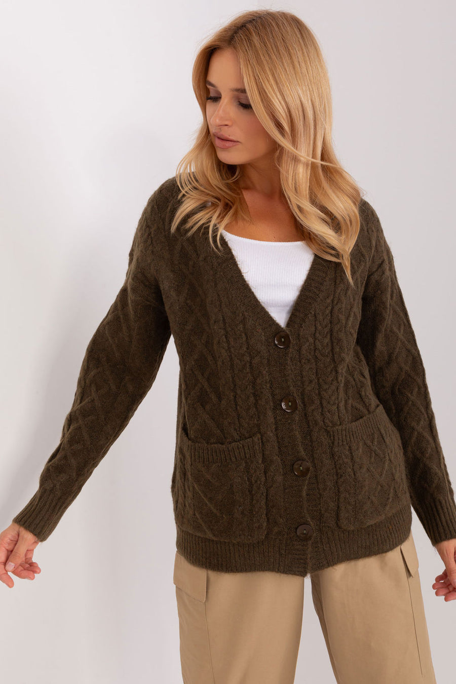 AT Khaki Cardigan