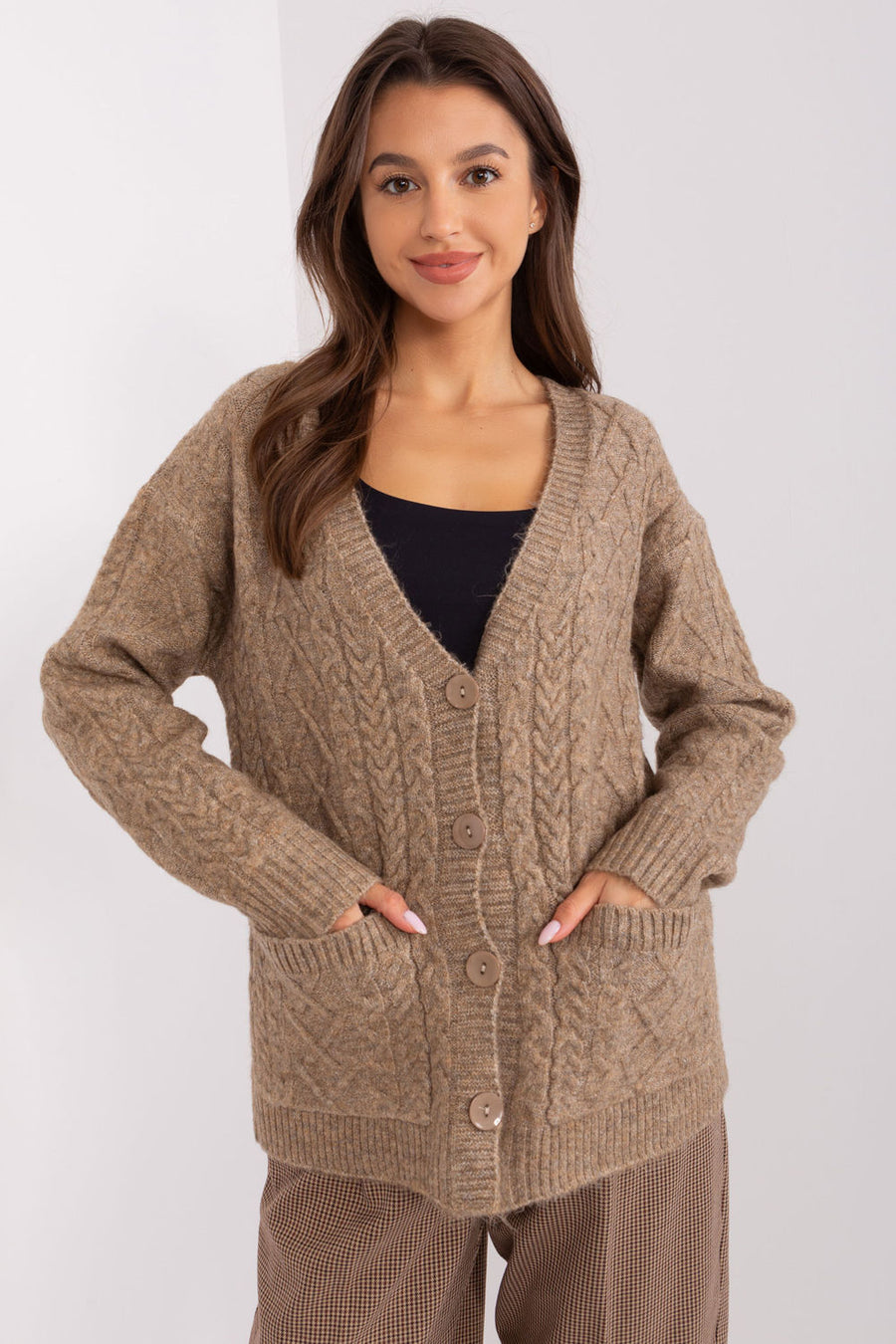 AT Dark Beige Cardigan