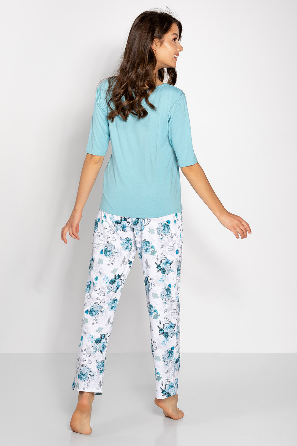 Momenti Per Me Eternal Love Aqua Cotton Pyjamas - view 2