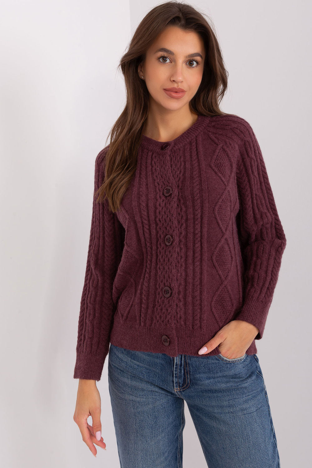 AT Dark Violet Cardigan