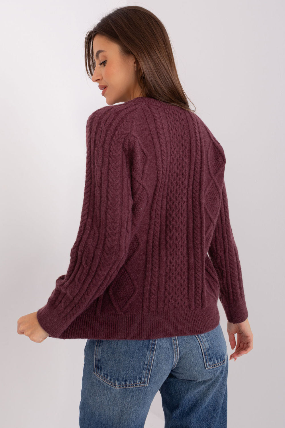 AT Dark Violet Cardigan - view 3