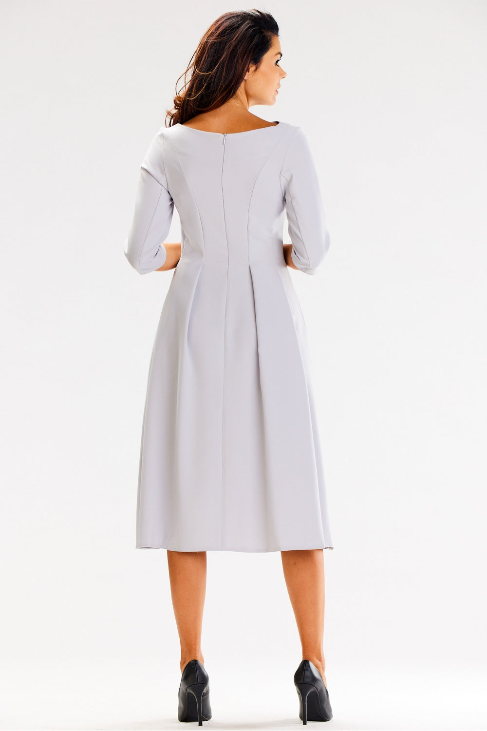 Awama Grey Flared Dress - view 3