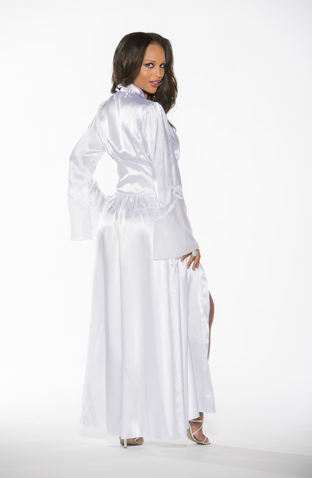 Shirley of Hollywood White Lace Robe - view 2