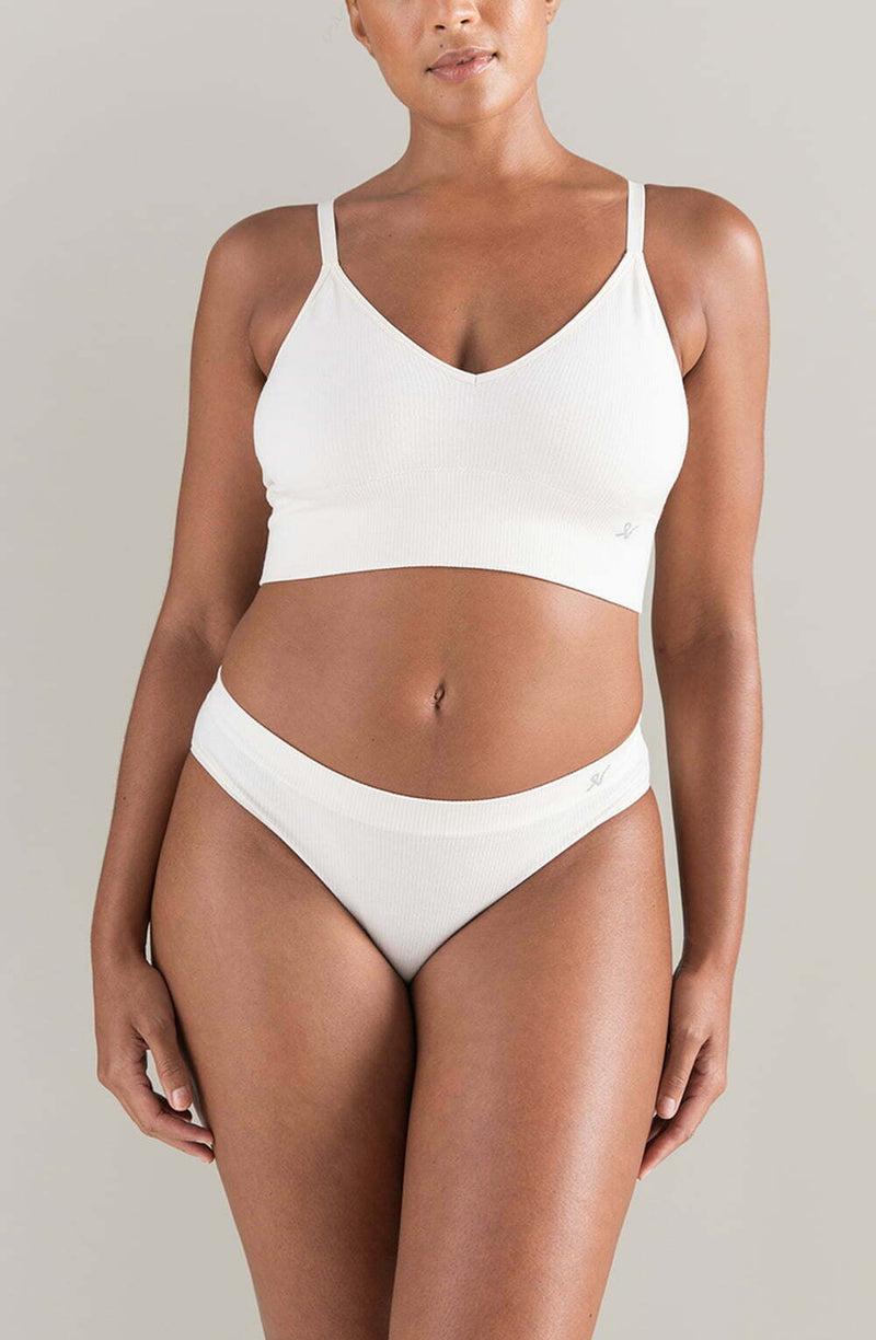 The TENCELâ„¢ High Leg Brief White Sand