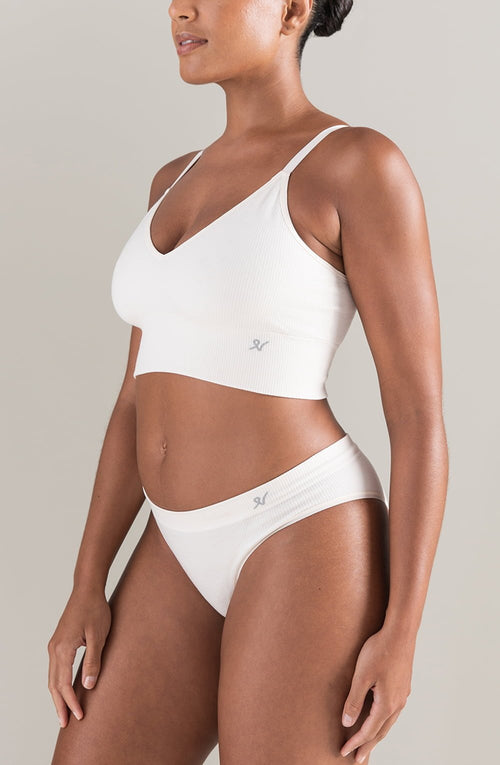 The TENCELâ„¢ High Leg Brief White Sand