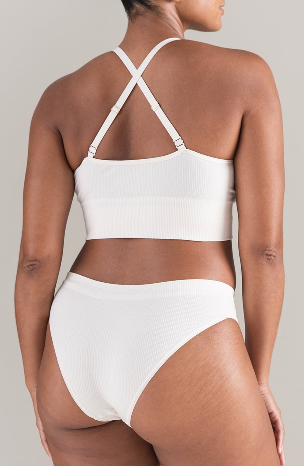 The TENCELâ„¢ High Leg Brief White Sand