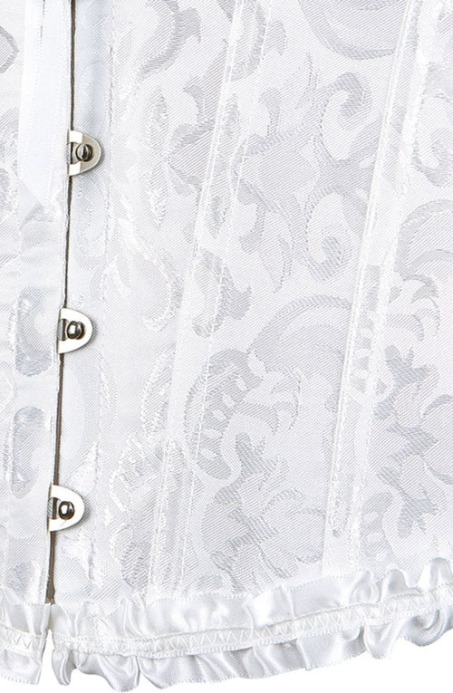 YesX YX887 Elegant White Brocade Corset up to 2XL