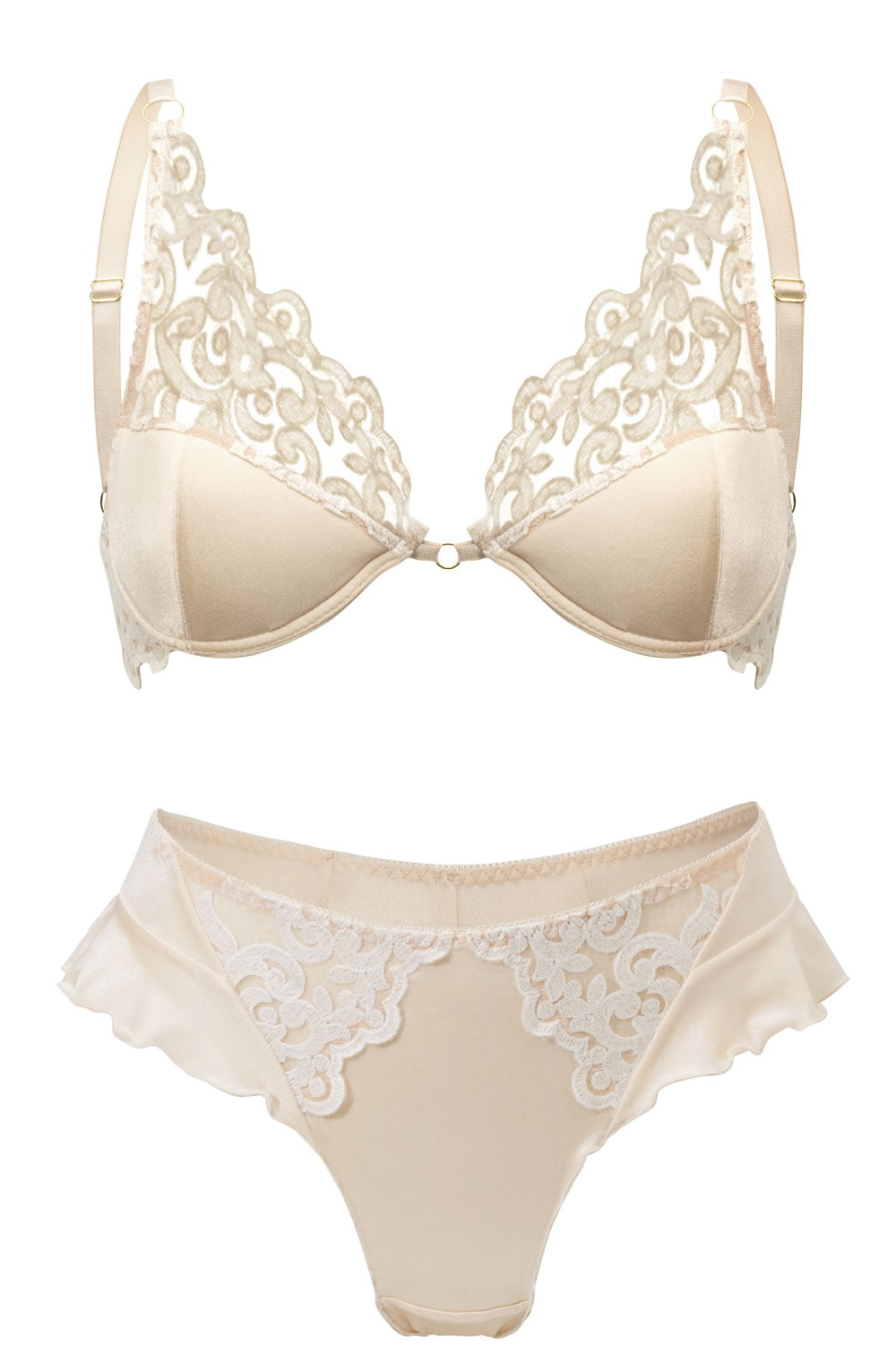 Confidante Amber Moon Peachy Beige Lace Briefs - view 6