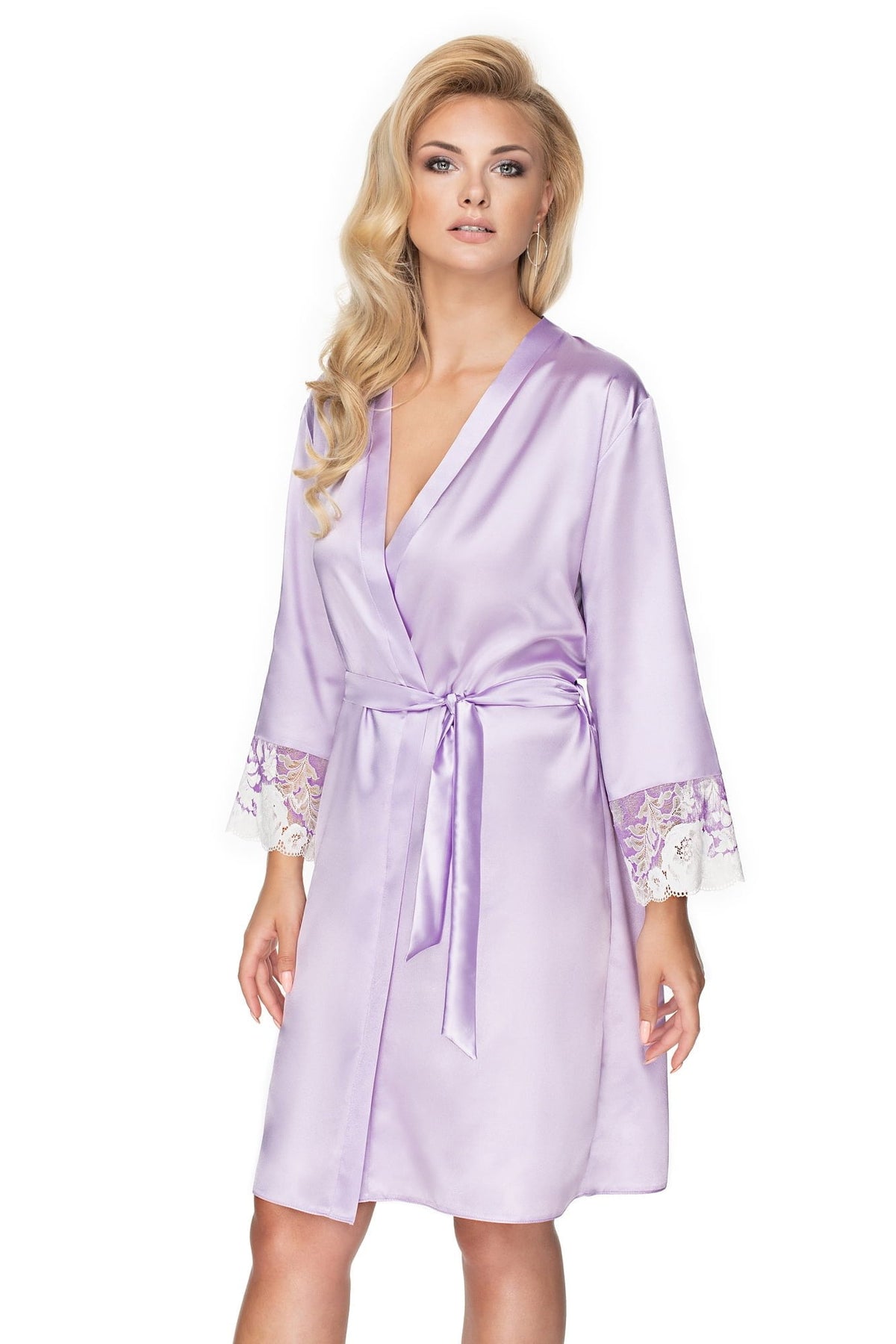 Irall Andromeda Lavender Lace Floral Dressing Gown - view 5