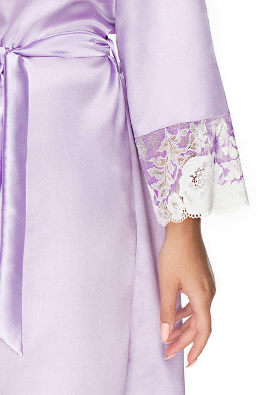 Irall Andromeda Lavender Lace Floral Dressing Gown - view 3