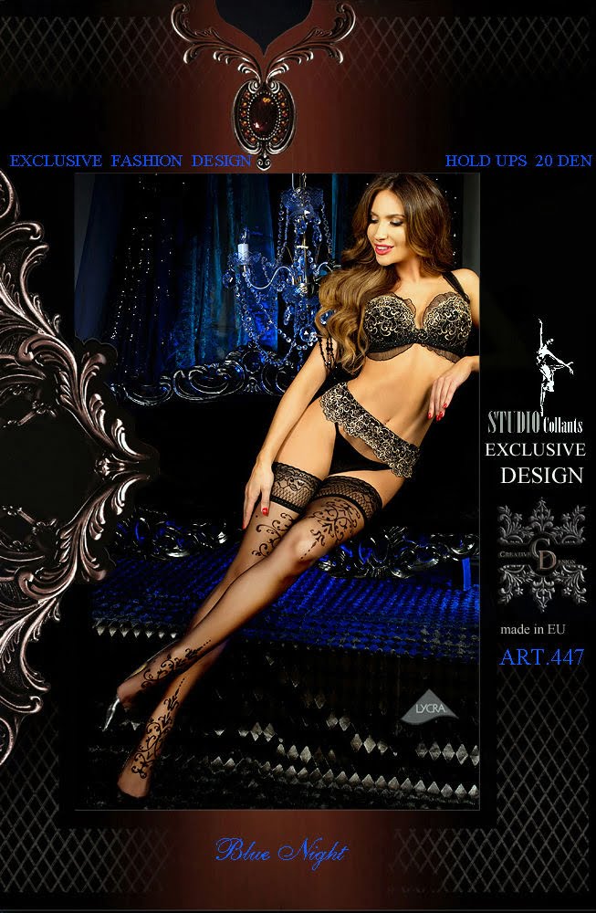Ballerina Black Lace Hold Ups - view 4