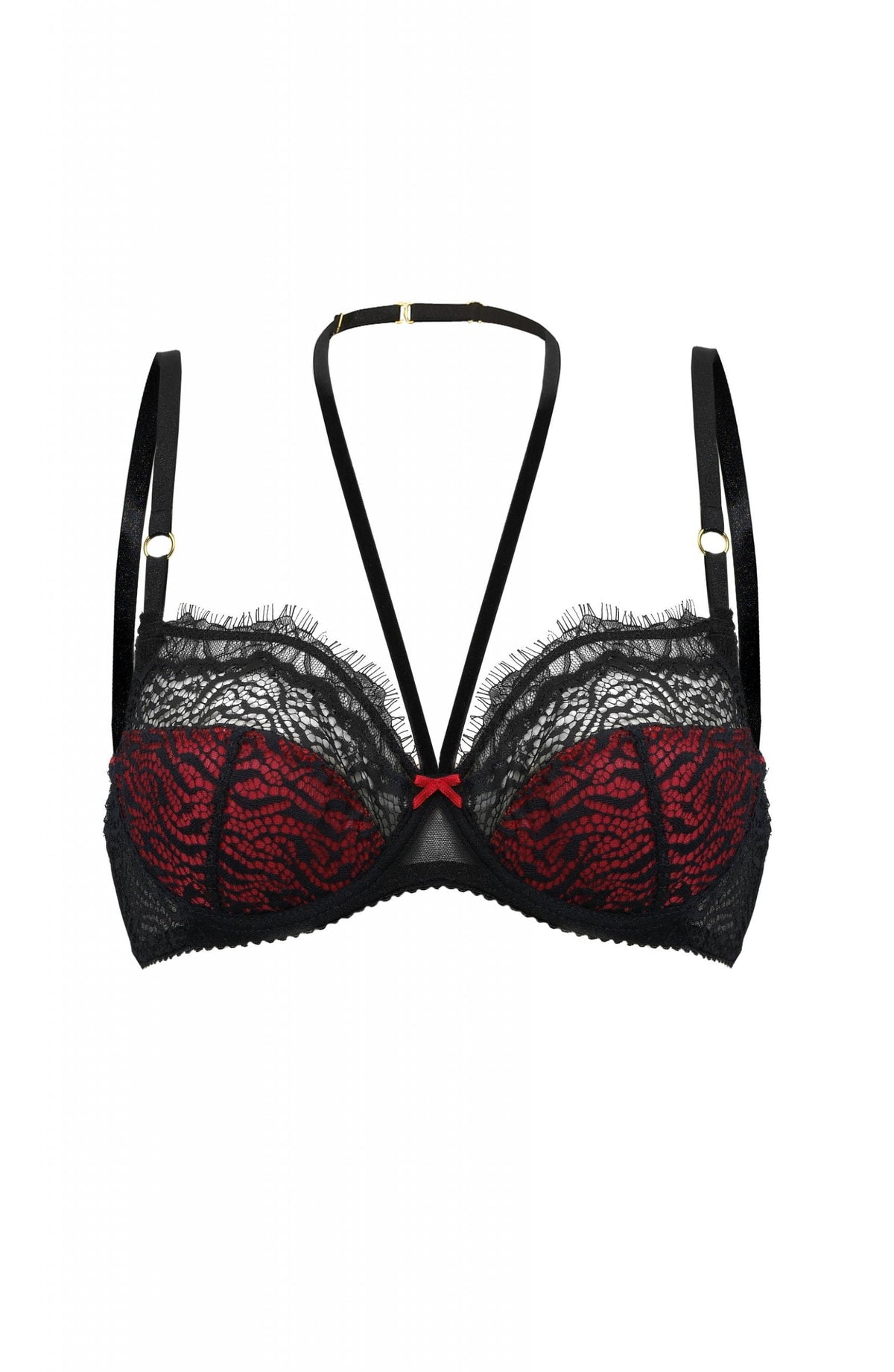 Confidante Devil Red and Black Lace Bra - view 2