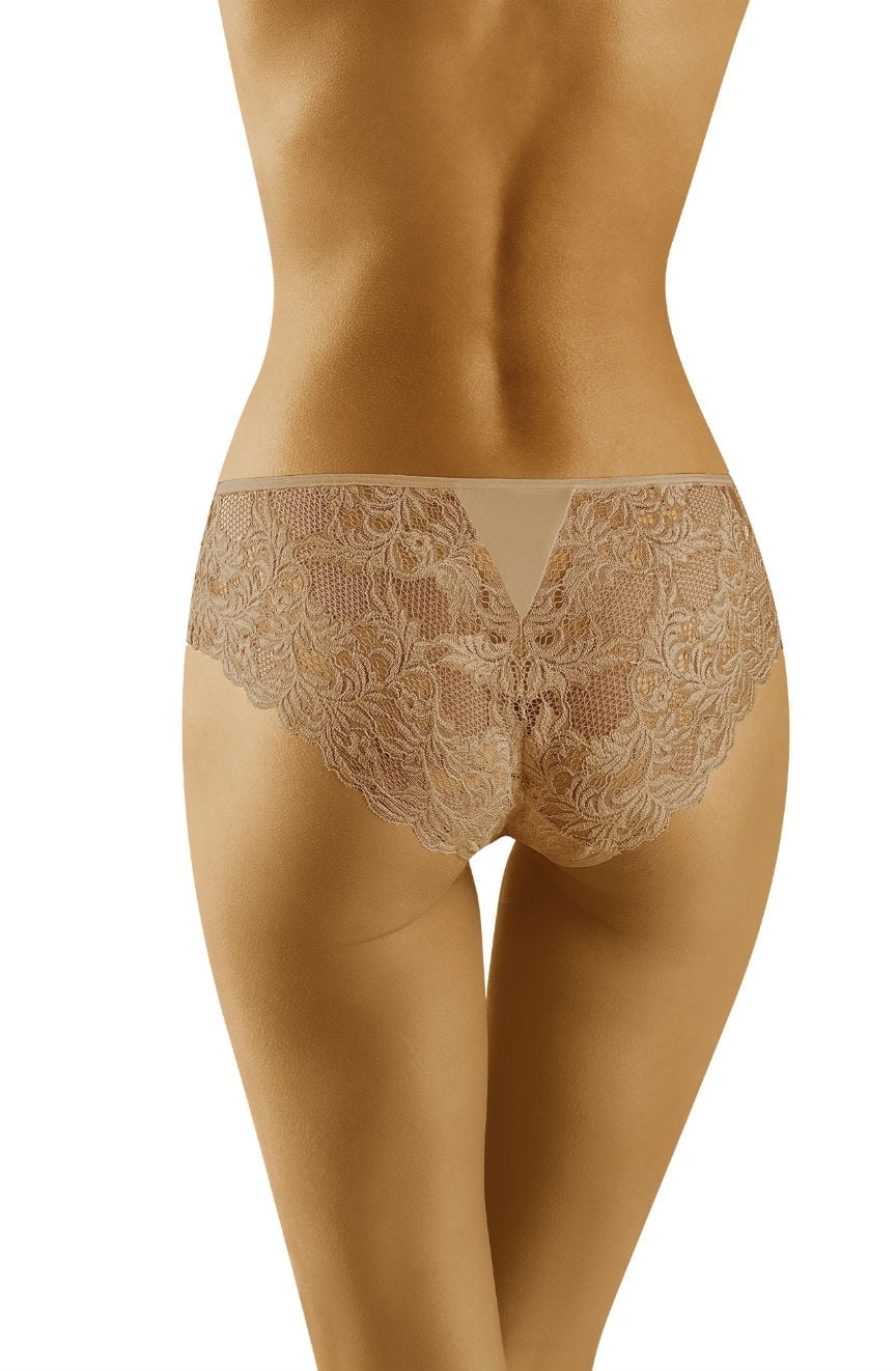 Wolbar Deva Beige Lace Floral Briefs - view 2