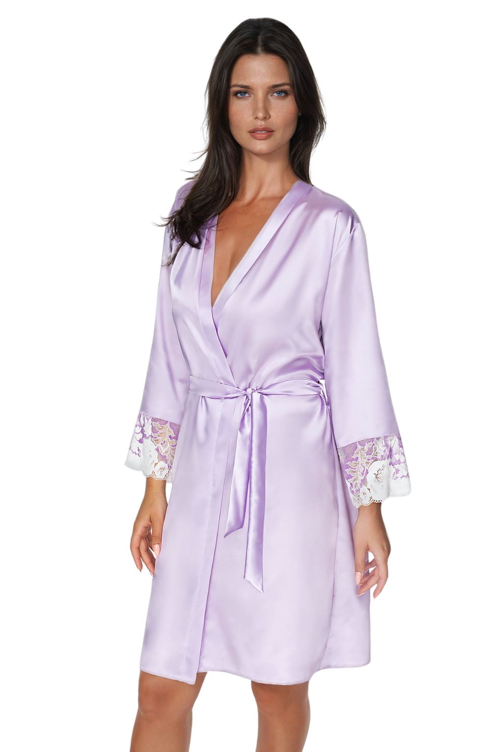 Irall Andromeda Lavender Lace Floral Dressing Gown