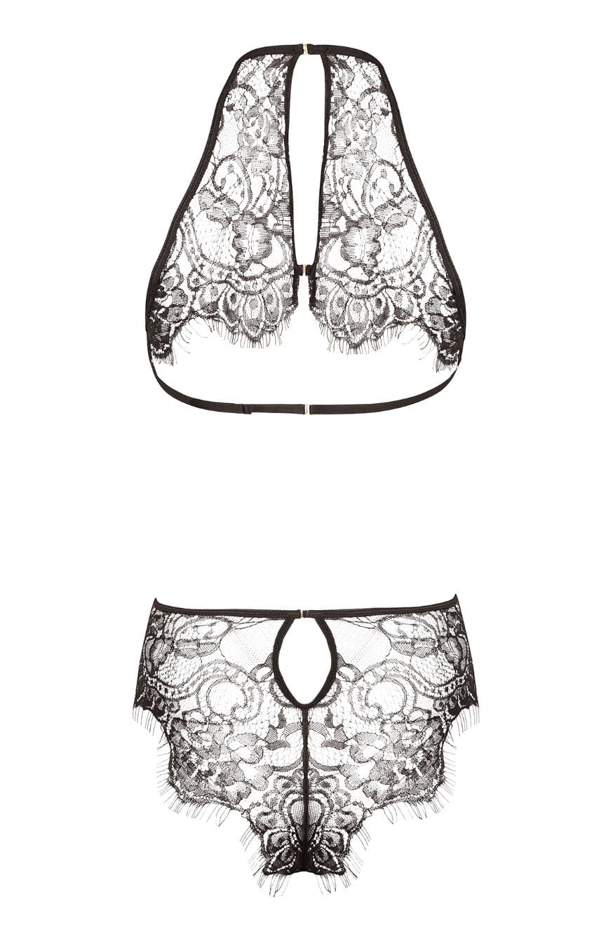 Beauty Night Jordana Black Lace Floral Teddy - view 3