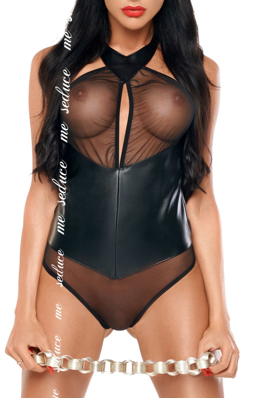 Me Seduce Imane Black Mesh Bodysuit - view 2