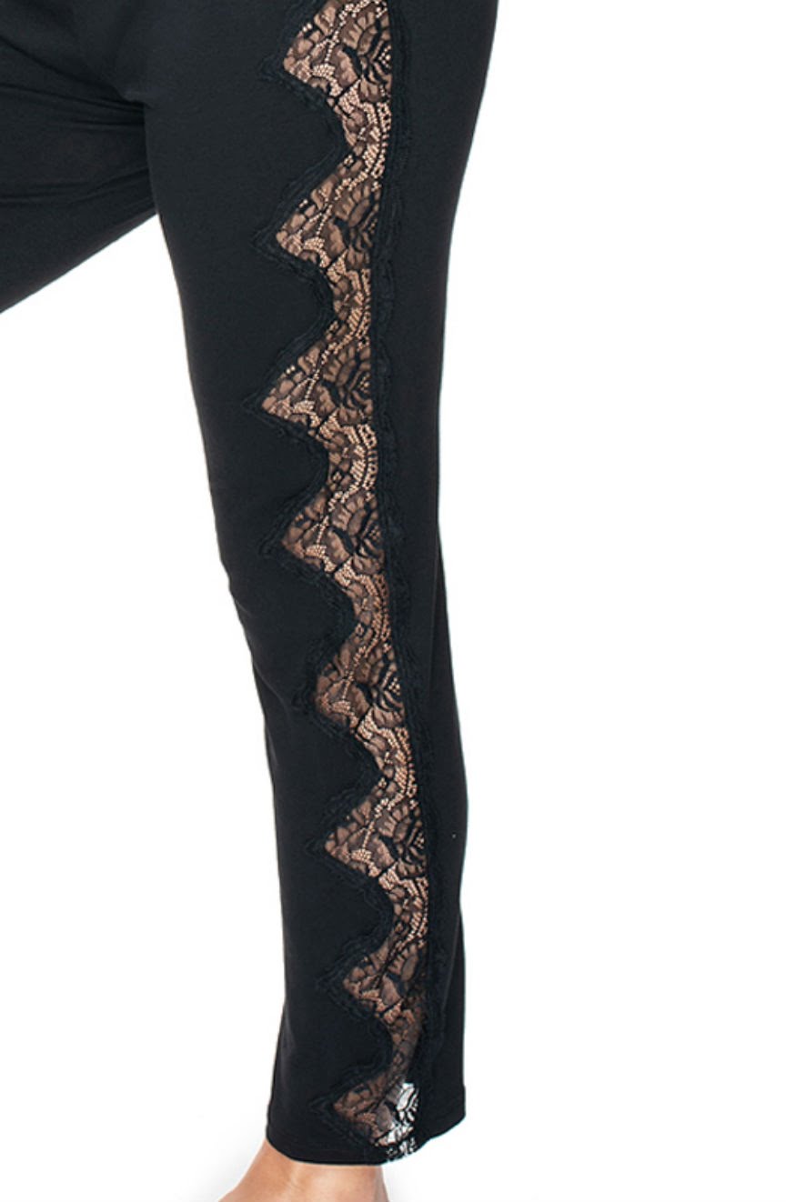 Irall Pandora Black Lace Long Sleeve Pyjamas - view 3