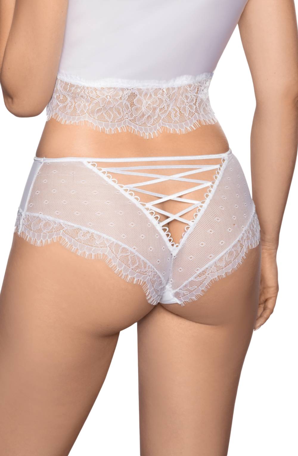 Roza Erii White Lace Briefs - view 2