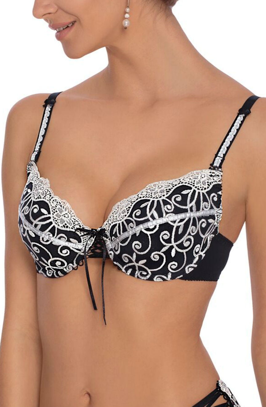 Roza Ginewra Black Lace Push-Up Bra - view 2