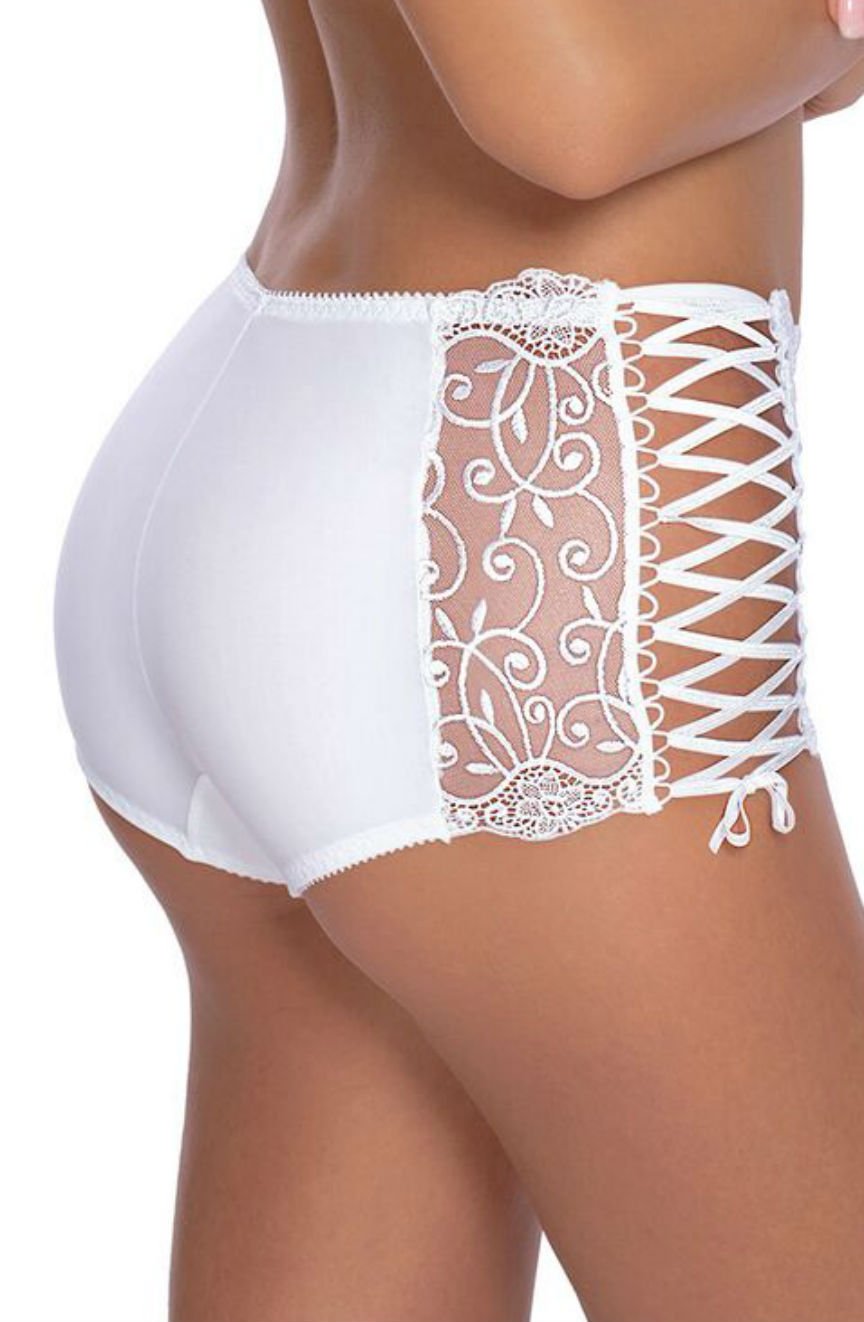 Roza Ginewra White Lace Shorts - view 3