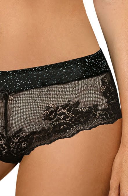 Roza Kena Black Lace Suspender Briefs - view 5
