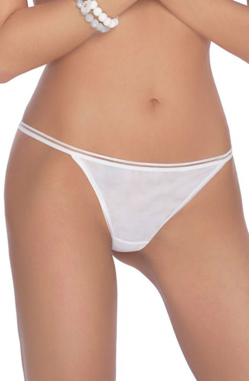 Roza Lea White Lace Thong