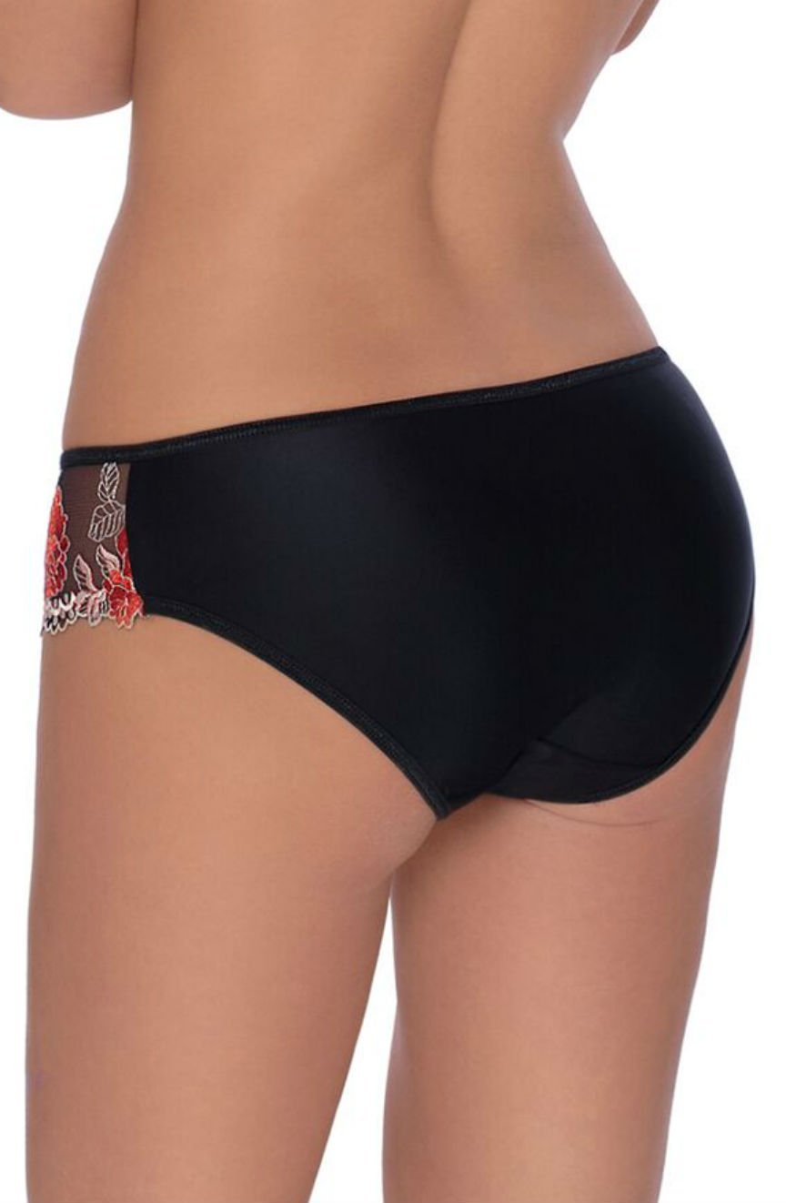 Roza Natali Black Floral Briefs - view 2