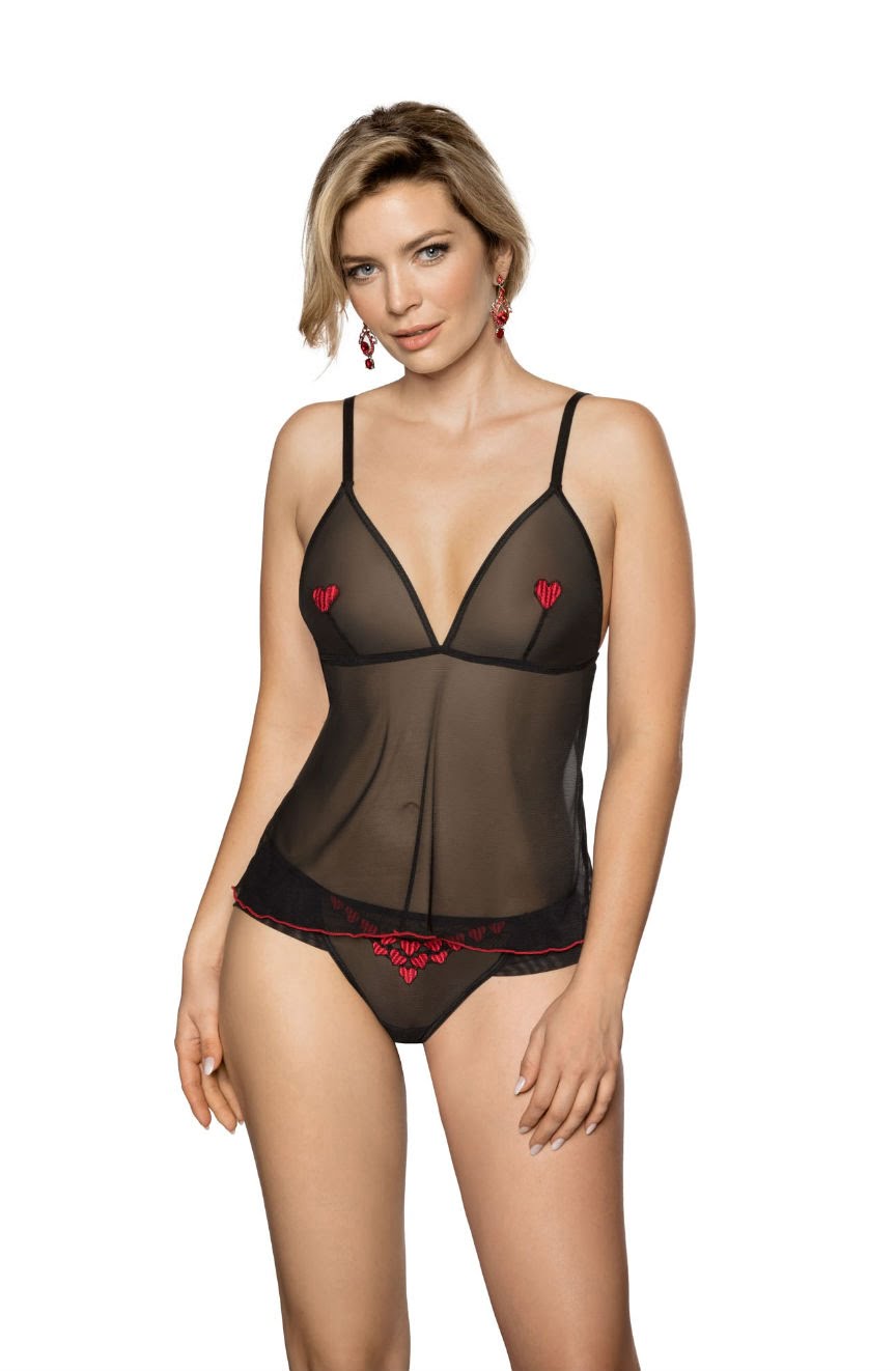 Roza Rubii Black Mesh Briefs - view 2
