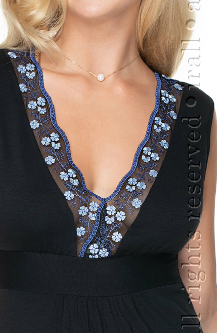 Irall Titania Black Floral Nightdress - view 3