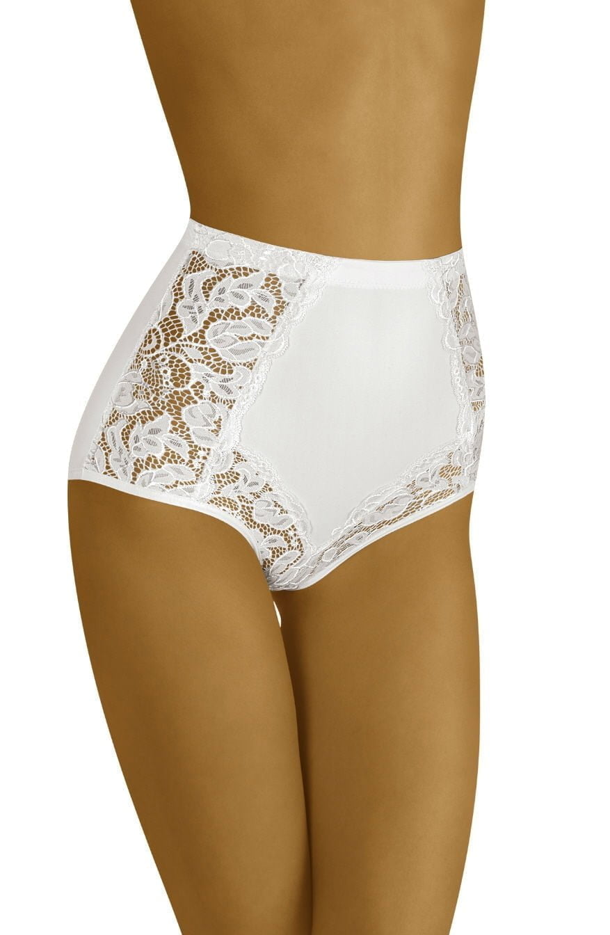 Wolbar Eleganta White Lace Floral Briefs