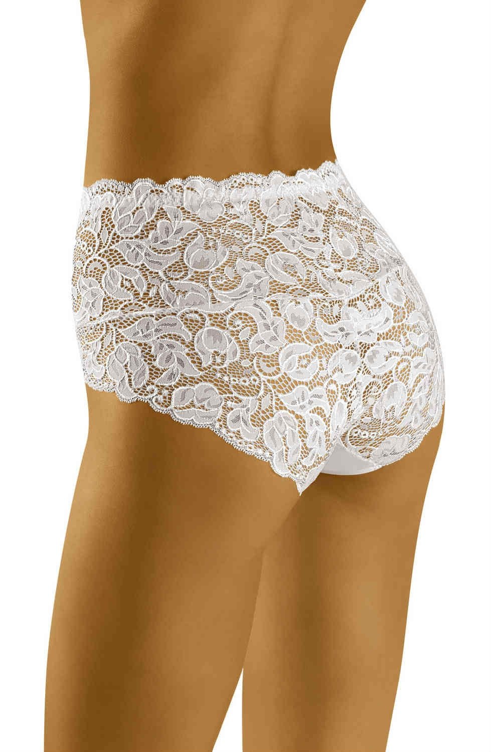 Wolbar Teri White Lace Floral Briefs - view 2