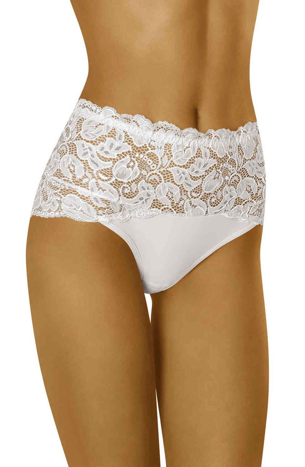 Wolbar Teri White Lace Floral Briefs